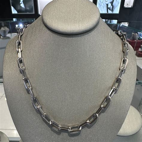 santos chain cartier|Cartier Santos de Cartier 18 Karat White Gold Chain Necklace.